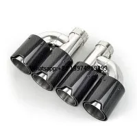 Exhaust Tips Dual Outlet Carbon Fiber 63Mm - Type Carbon Fiber Exhaust Tip-Dual Outlet