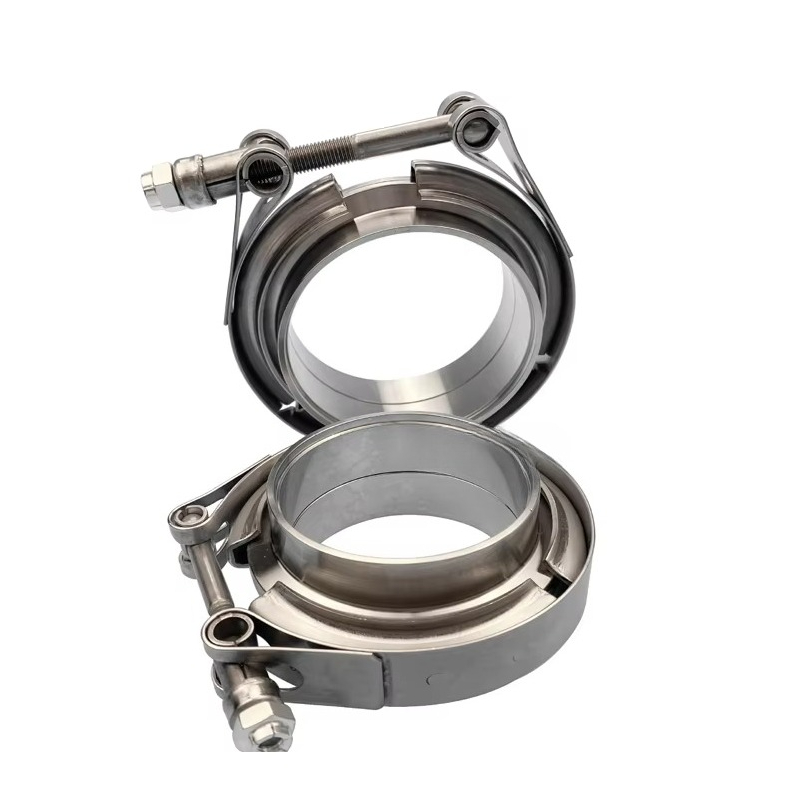 Exhaust V Band Clamp Flange Kit Stainless - 304 Stainless Steel Quick Release Standard