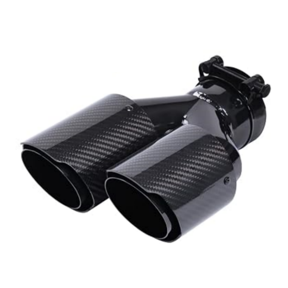 Exhaust Tips Dual Outlet Carbon Fiber 63Mm - Carbon Fiber Exhaust Tip Dual Outlet