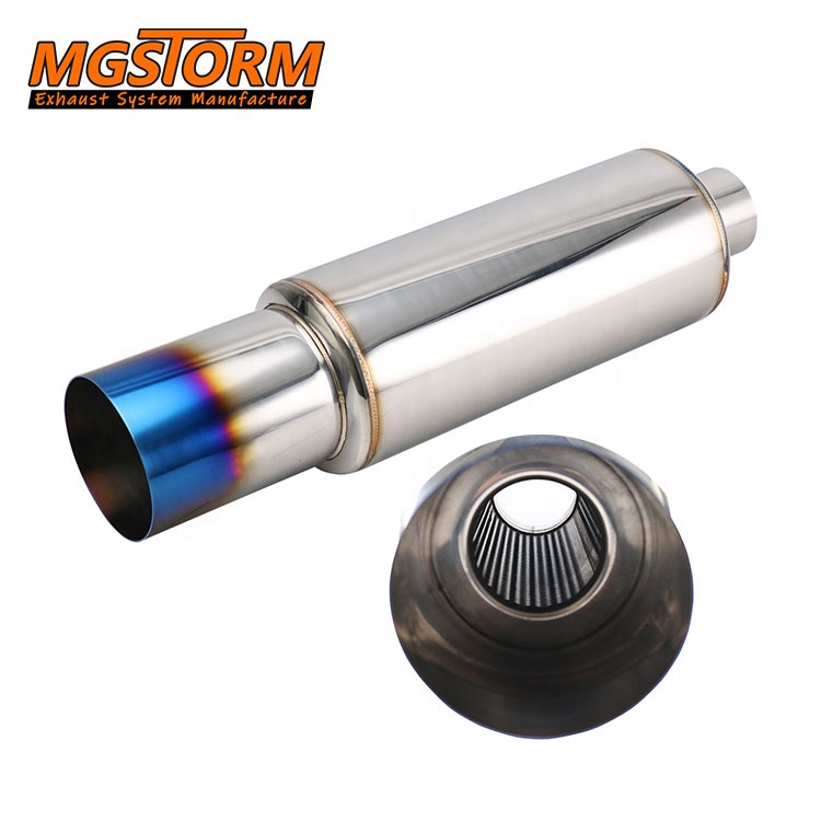 Exhaust Muffler Stainless Steel Universal - Universal Racing Muffler 5inch Body Straight
