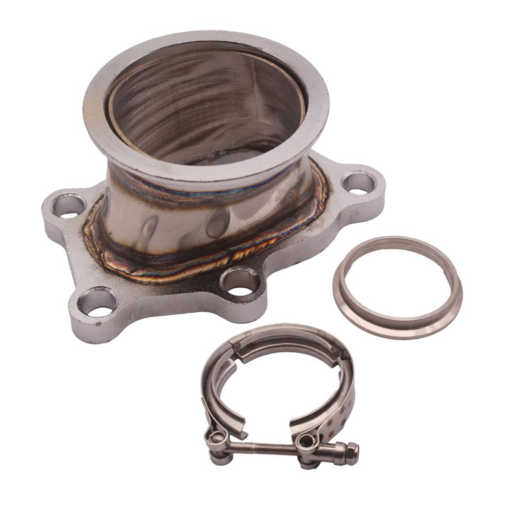 Exhaust V Band Clamp Flange Kit Stainless - 76mm V Band Turbo Flange Stainless