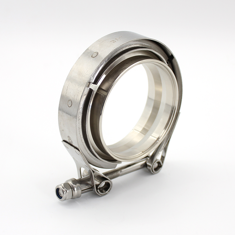 Exhaust V Band Clamp Flange Kit Stainless - Exhaust V Band Stainless Steel Clamp