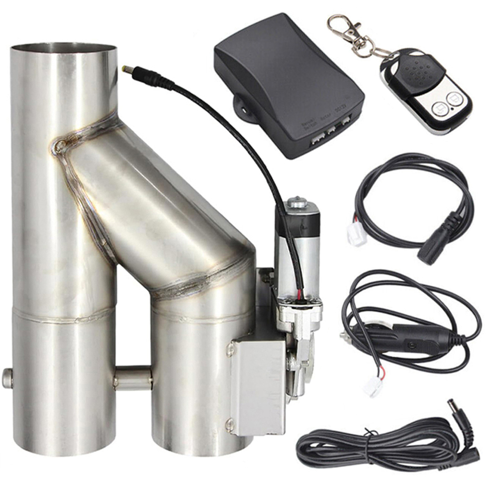 Dual Exhaust Cutout Valve Y Pipe Stainless - Universal 2'' 2.5'' 3