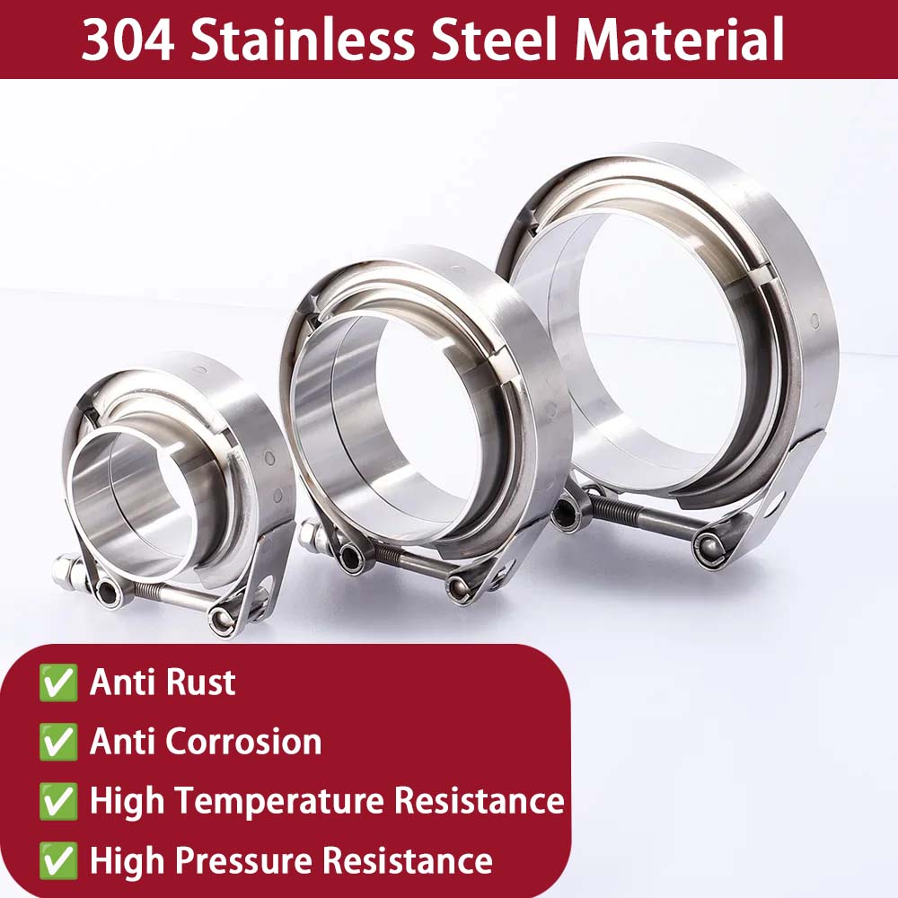 Universal 304 Stainless Steel  - Exhaust V Band Clamp Flange Kit Stainless review and price