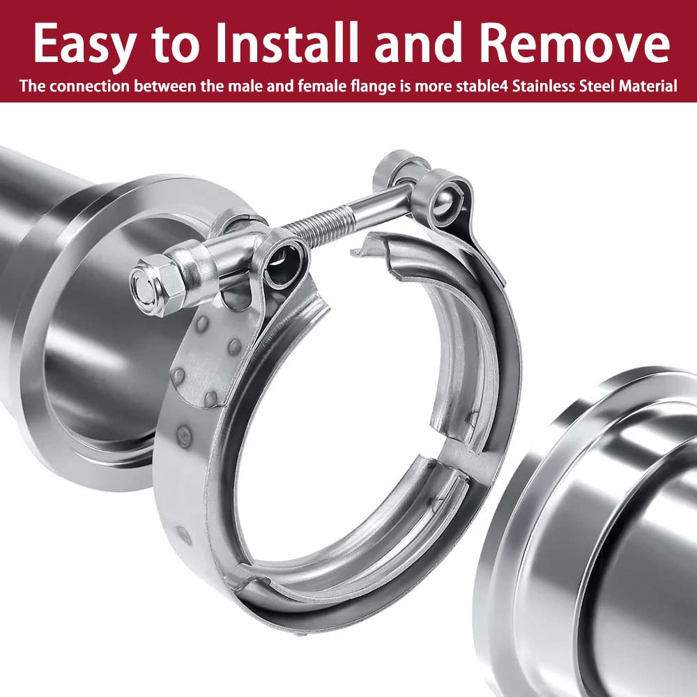 Universal 304 Stainless Steel  - Exhaust V Band Clamp Flange Kit Stainless review and price