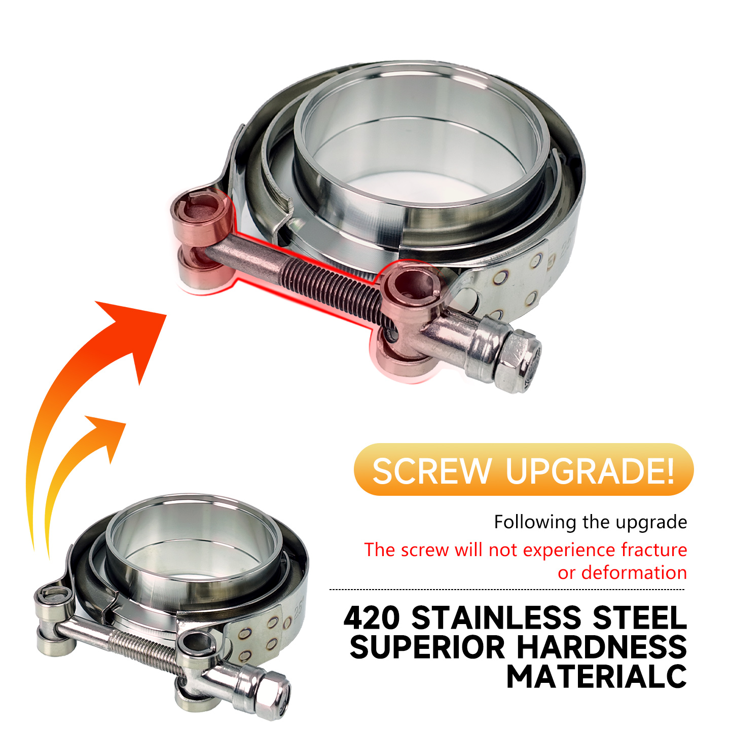304 Stainless Steel V Band Cla - Exhaust V Band Clamp Flange Kit Stainless review and price