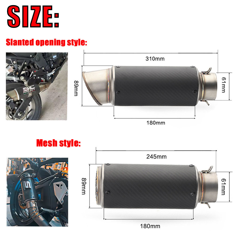 Universal 51mm/60mm modified S - Exhaust Muffler Stainless Steel Universal review and price