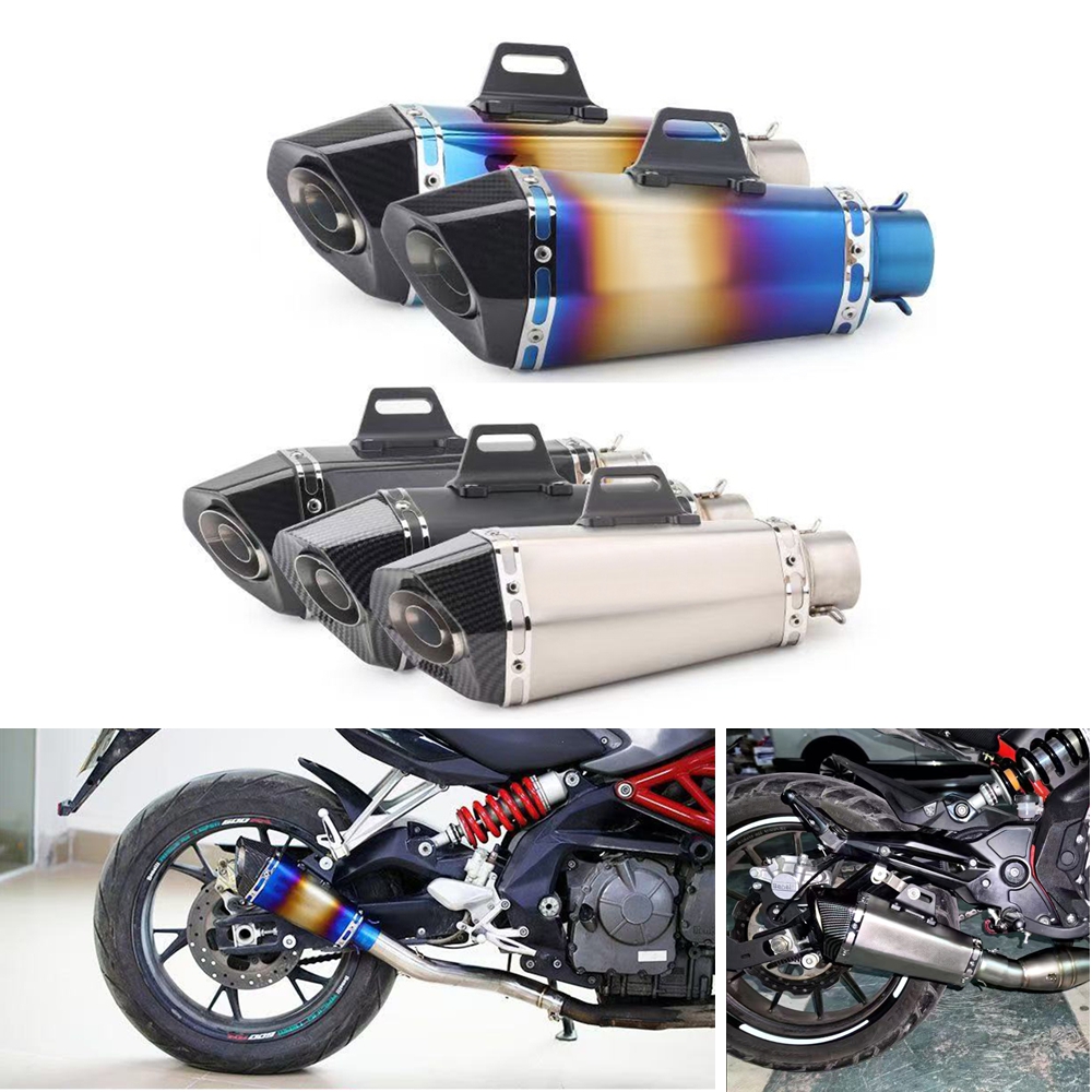 Universal 51mm Inlet Motorcycl - Exhaust Muffler Stainless Steel Universal review and price