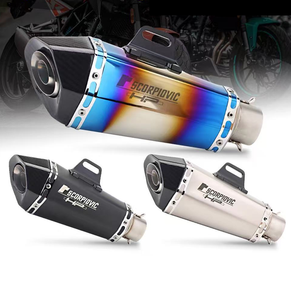 Universal 51mm Inlet Motorcycl - Exhaust Muffler Stainless Steel Universal review and price