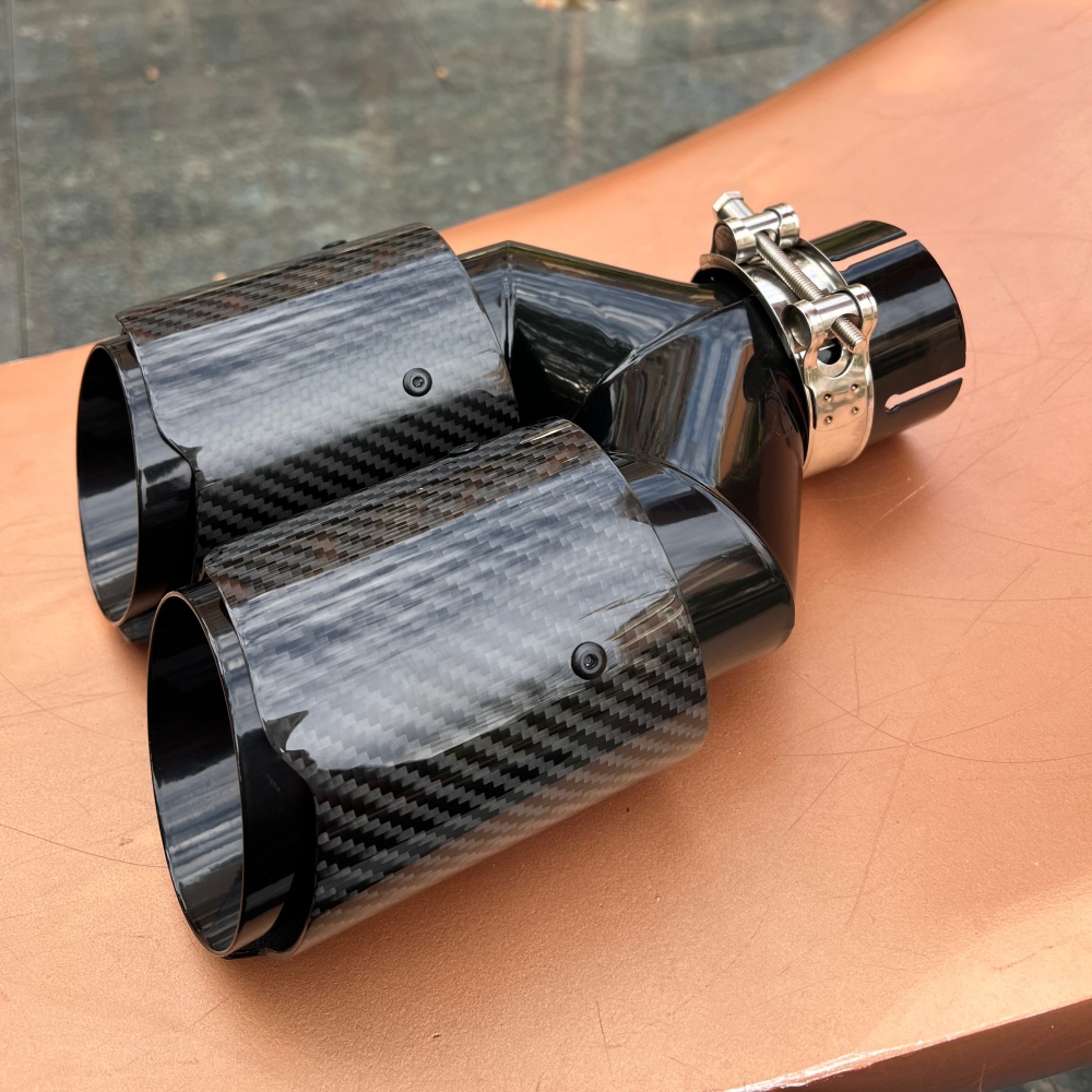 2.5 Inch Inlet Dual 3.5 Inch O - Exhaust Tips Dual Outlet Carbon Fiber 63Mm review and price