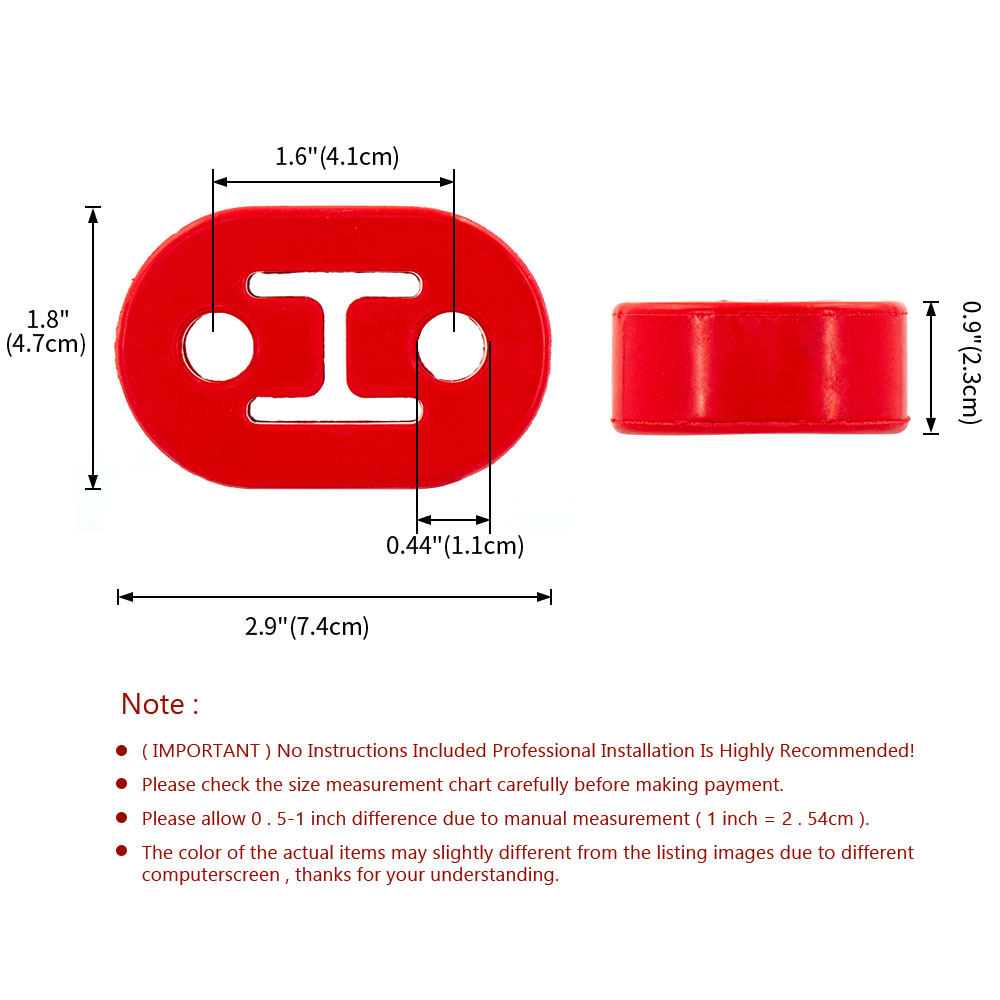 Universal Car Muffler Support  - Exhaust Hanger Rubber Insulator Heavy Duty review and price