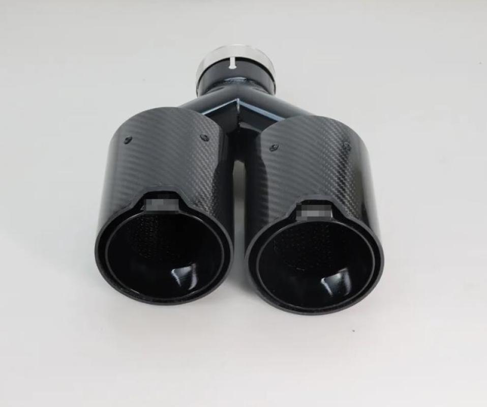 63mm Inlet 101mm Outlet Univer - Exhaust Tips Dual Outlet Carbon Fiber 63Mm review and price