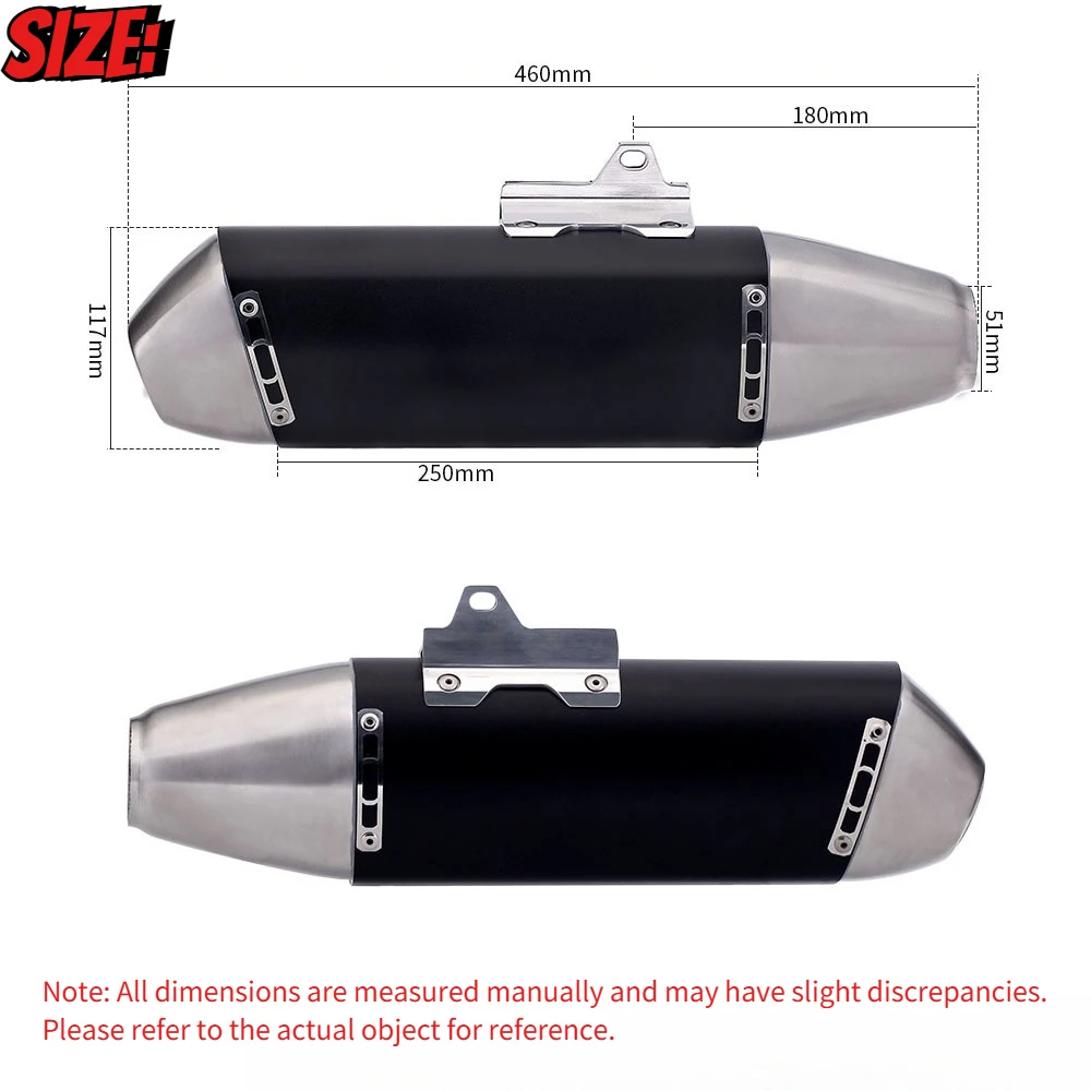 51mm Universal Motorcycle Exha - Exhaust Muffler Stainless Steel Universal review and price
