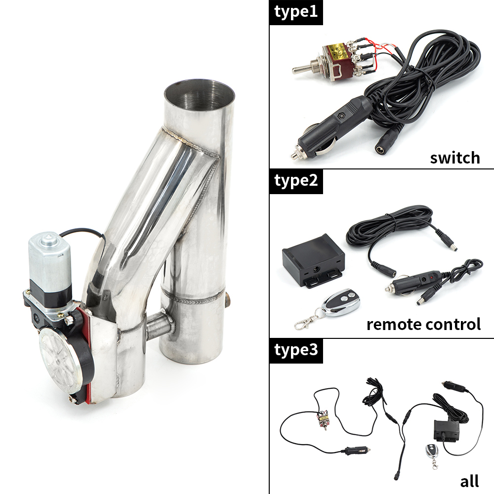 Universal Y Pipe Electric Exha - Dual Exhaust Cutout Valve Y Pipe Stainless review and price