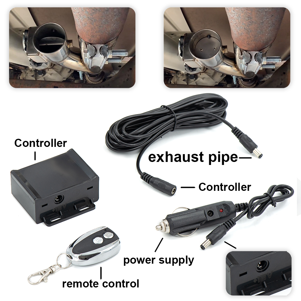 Universal Y Pipe Electric Exha - Dual Exhaust Cutout Valve Y Pipe Stainless review and price