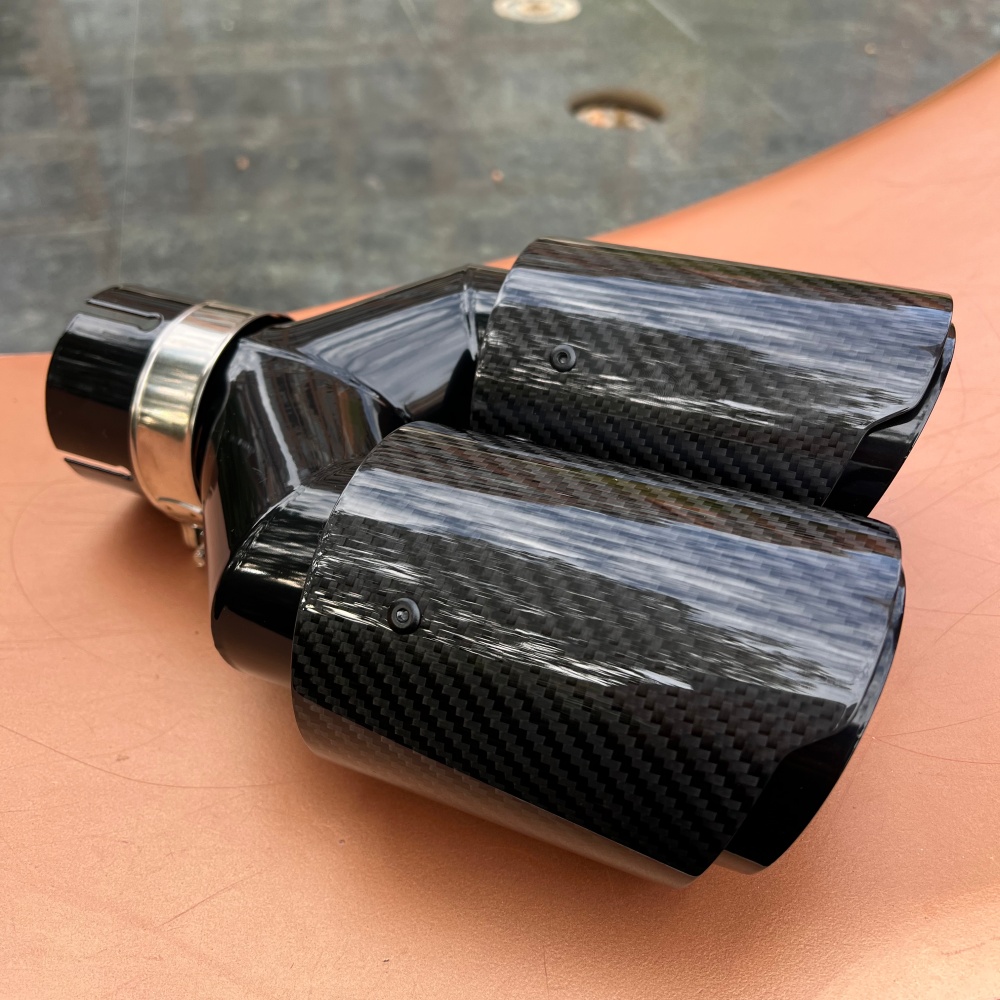 Style Carbon Fiber Exhaust Tip - Exhaust Tips Dual Outlet Carbon Fiber 63Mm review and price