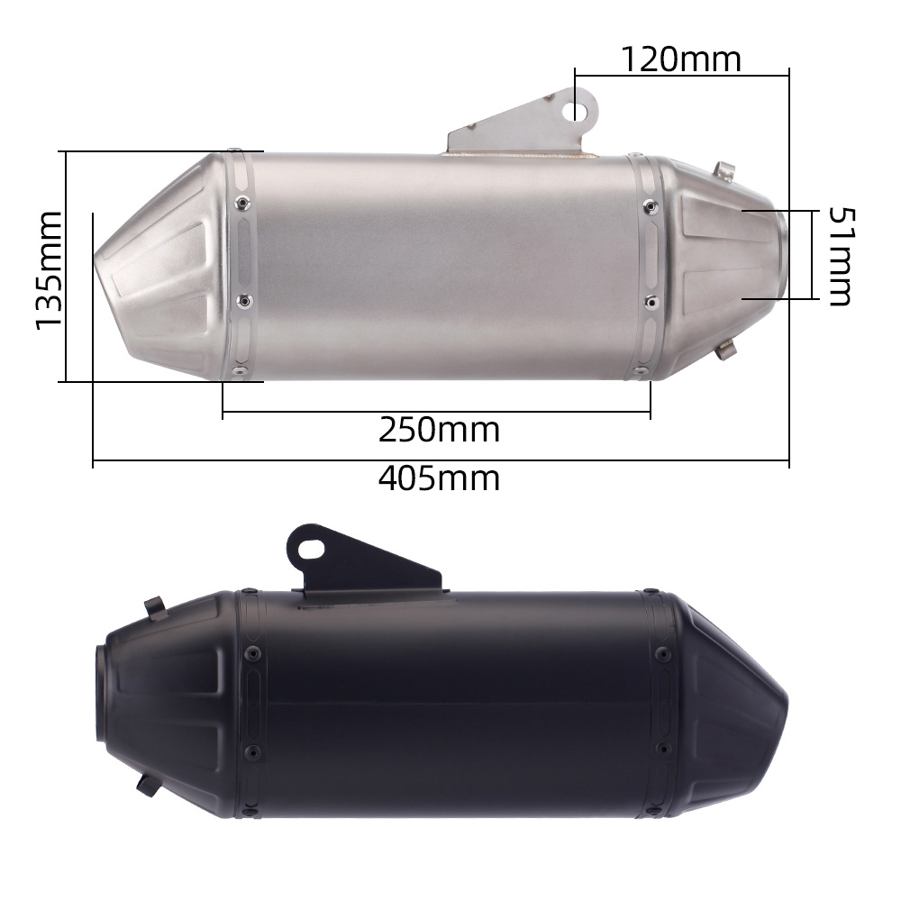 51mm Motorcycle FMF Exhaust Mu - Exhaust Muffler Stainless Steel Universal review and price