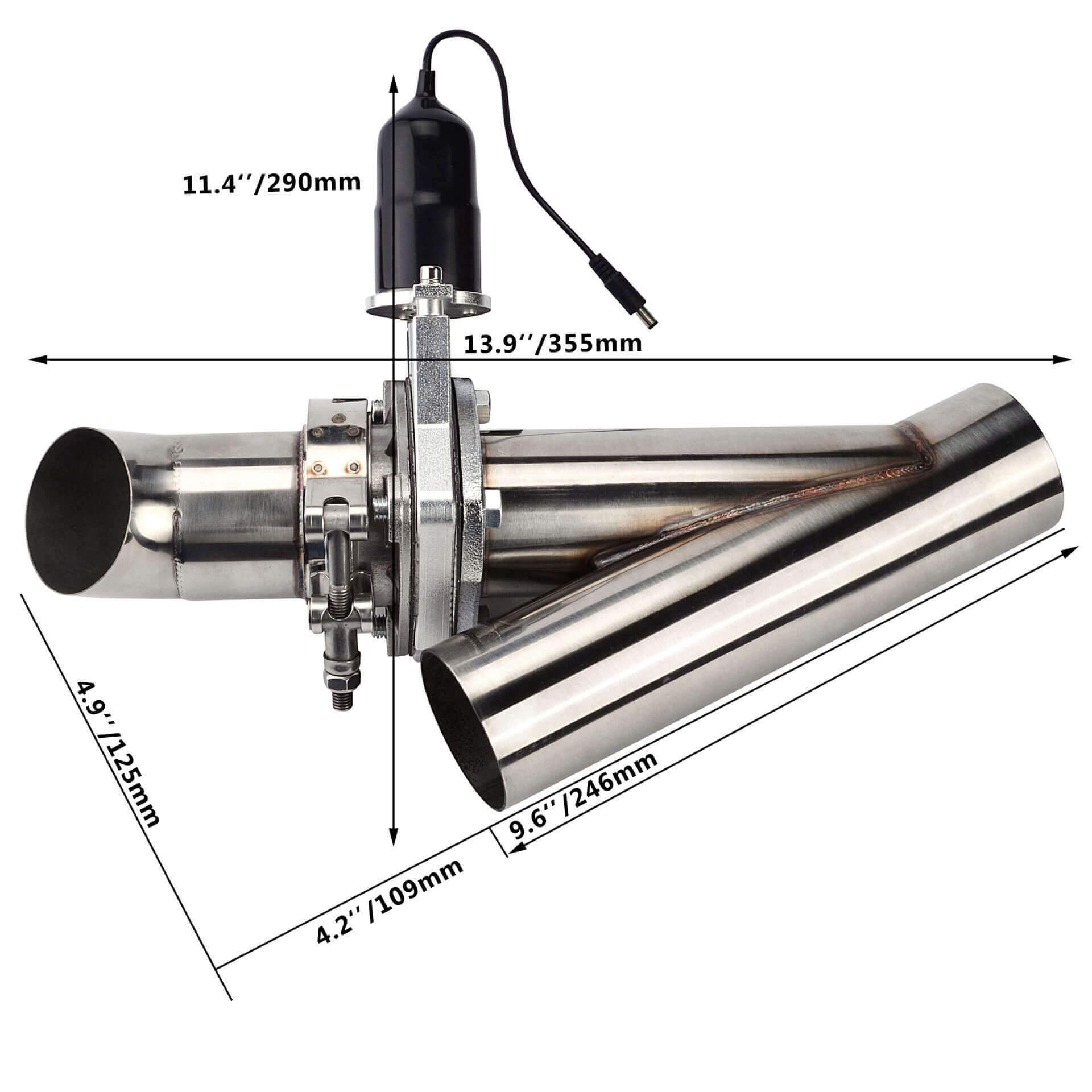 2.0/2.25/2.5/3.0 Inch Dual Man - Dual Exhaust Cutout Valve Y Pipe Stainless review and price