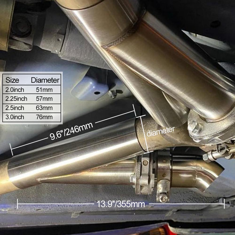 2.0/2.25/2.5/3.0 Inch Dual Man - Dual Exhaust Cutout Valve Y Pipe Stainless review and price