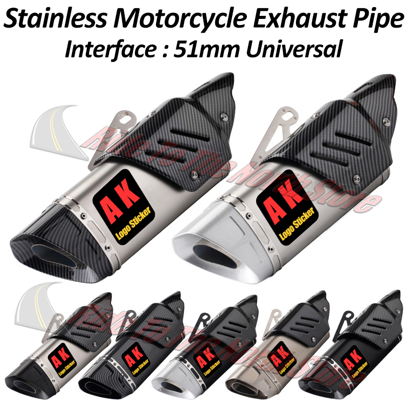 Slip On 51mm Universal Motorcy - Exhaust Muffler Stainless Steel Universal review and price