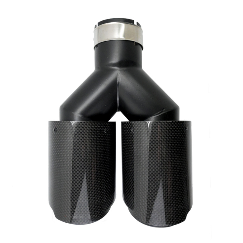 Y-Type Dual Exhaust Tips 63mm  - Exhaust Tips Dual Outlet Carbon Fiber 63Mm review and price