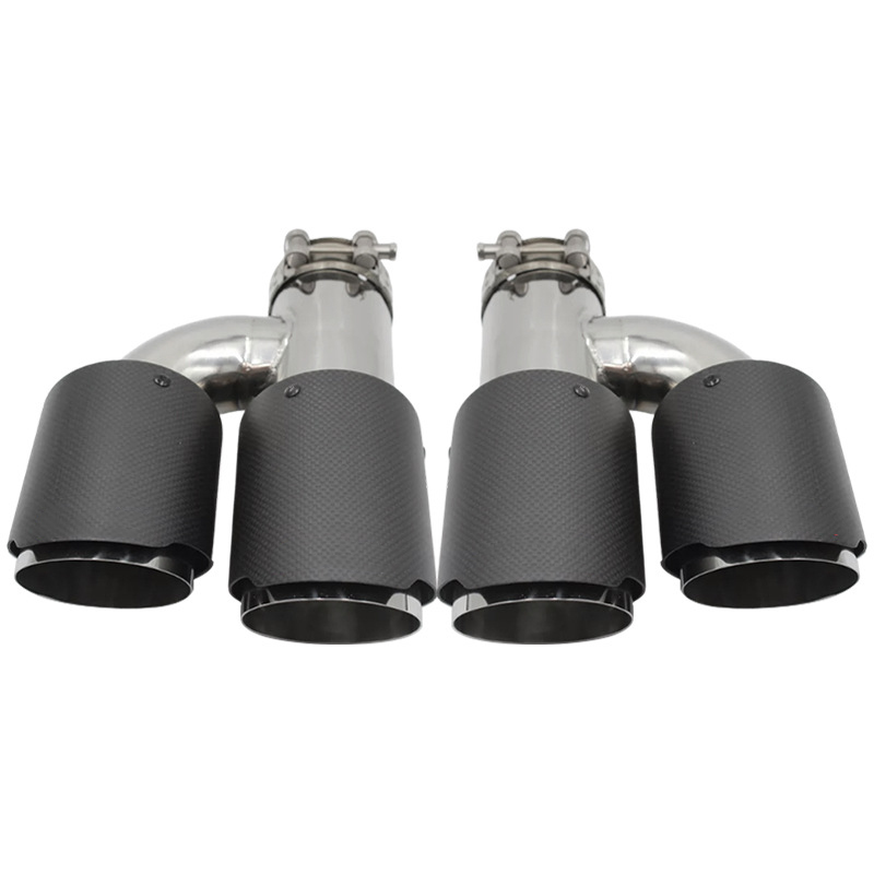Y-Type Dual Exhaust Tips 63mm  - Exhaust Tips Dual Outlet Carbon Fiber 63Mm review and price