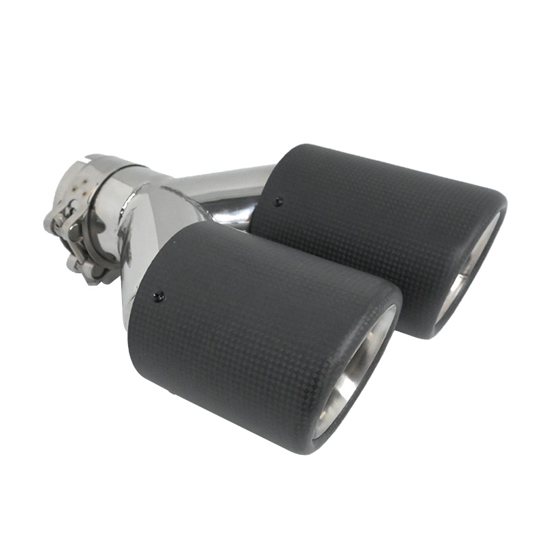 Car Exhaust System Y Type Tail - Exhaust Tips Dual Outlet Carbon Fiber 63Mm review and price
