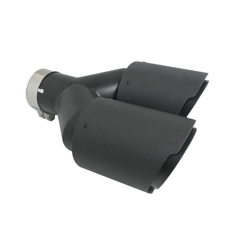 Car Exhaust System Y Type Tail - Exhaust Tips Dual Outlet Carbon Fiber 63Mm review and price