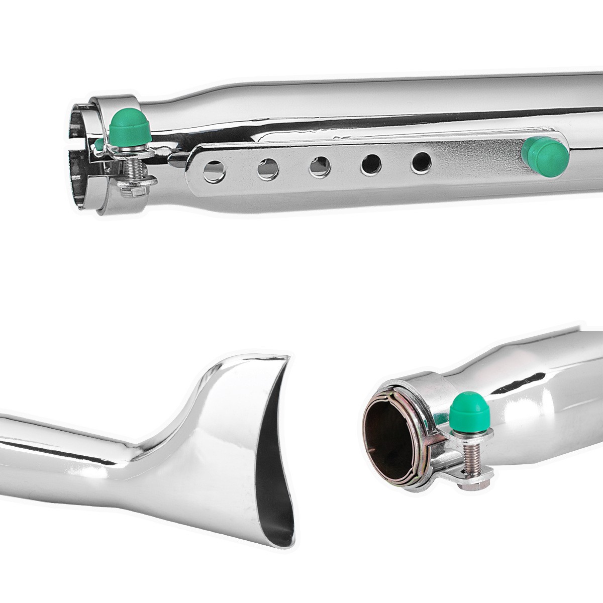 For Universal Motorcycle Retro - Exhaust Muffler Stainless Steel Universal review and price