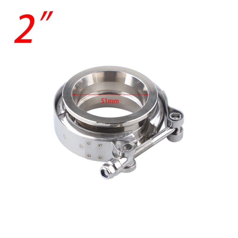 Universal Car Turbo Exhaust Pi - Exhaust V Band Clamp Flange Kit Stainless review and price