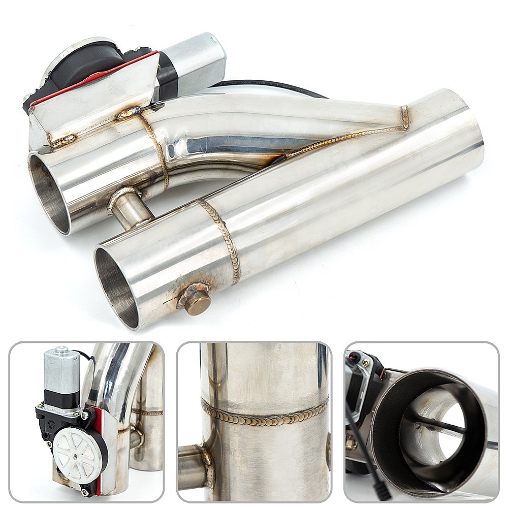 Universal 2 2.25 2.5 3 Inch St - Dual Exhaust Cutout Valve Y Pipe Stainless review and price