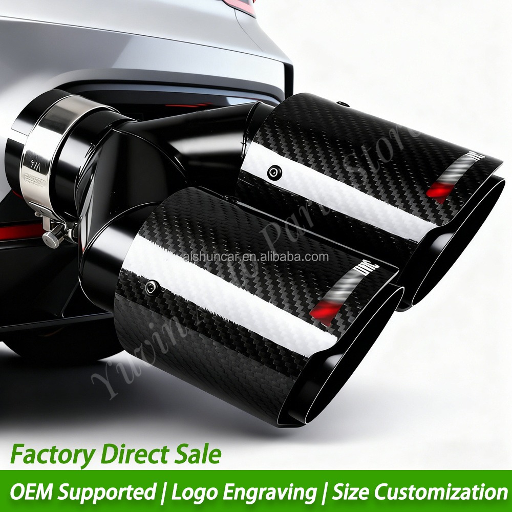 Universal Dual Exhaust Tip Y-P - Exhaust Tips Dual Outlet Carbon Fiber 63Mm review and price